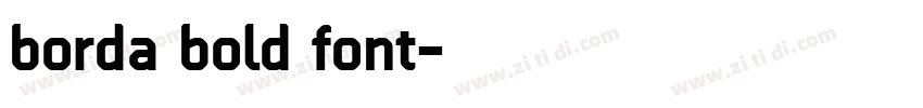 borda bold font字体转换